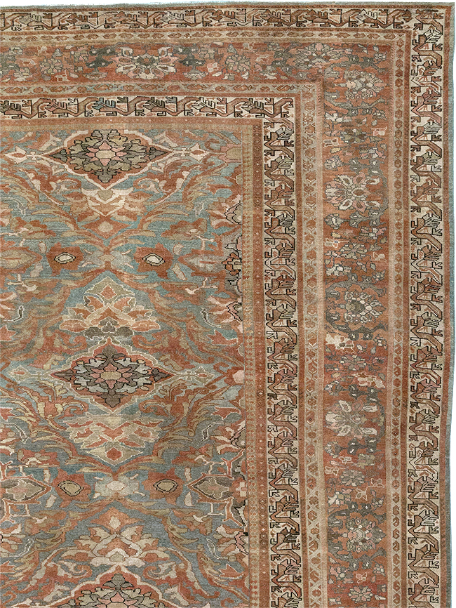 Antique Persian Malayer Large Square Carpet, No.28936 - Galerie Shabab