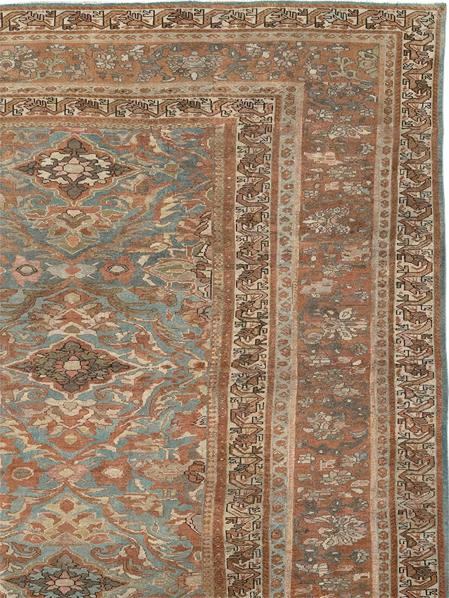 Antique Persian Malayer Large Square Carpet, No.28936 - Galerie Shabab