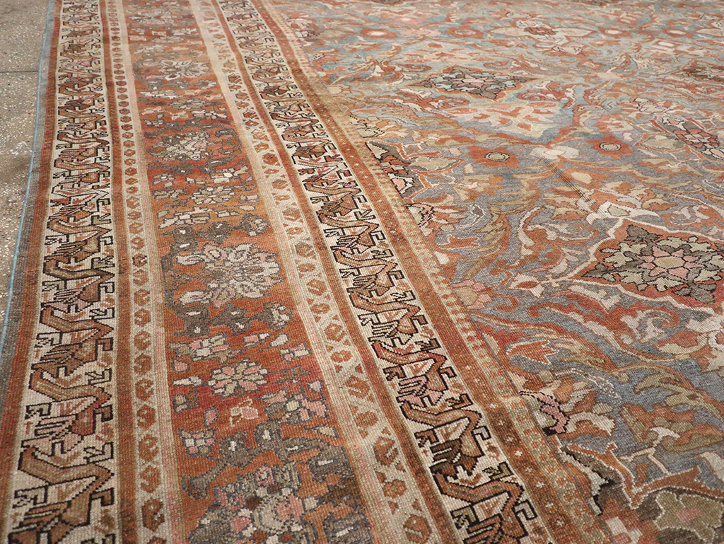 Antique Persian Malayer Large Square Carpet, No.28936 - Galerie Shabab