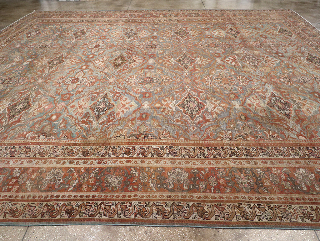 Antique Persian Malayer Large Square Carpet, No.28936 - Galerie Shabab