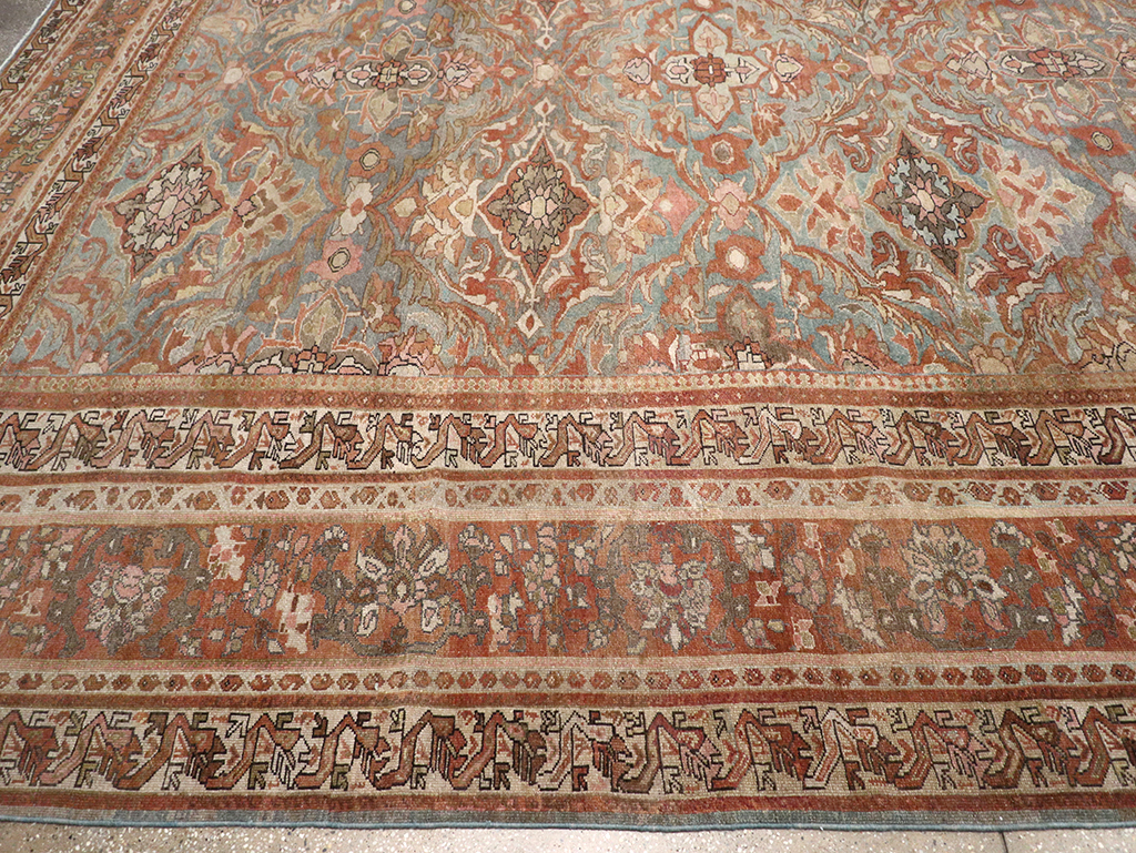 Antique Persian Malayer Large Square Carpet, No.28936 - Galerie Shabab