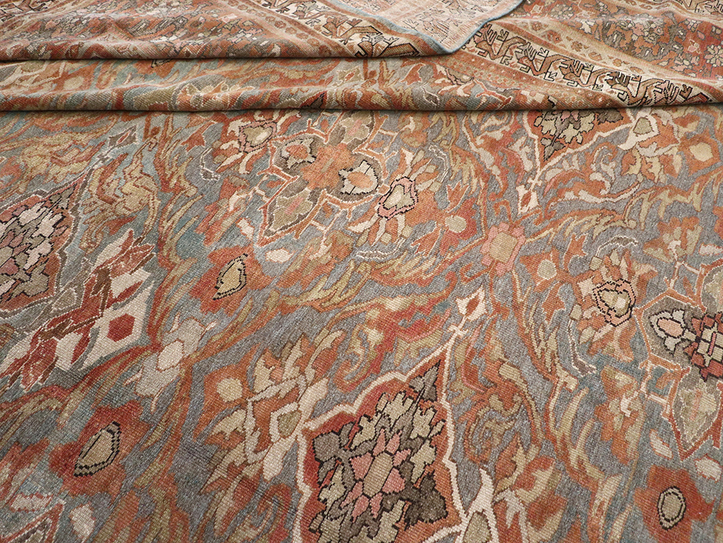 Antique Persian Malayer Large Square Carpet, No.28936 - Galerie Shabab