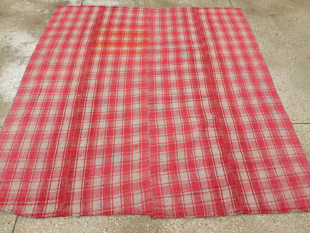 Vintage Persian Plaid Textile, No.28941 - Galerie Shabab