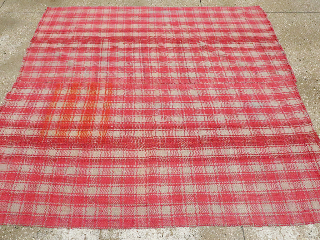 Vintage Persian Plaid Textile, No.28941 - Galerie Shabab