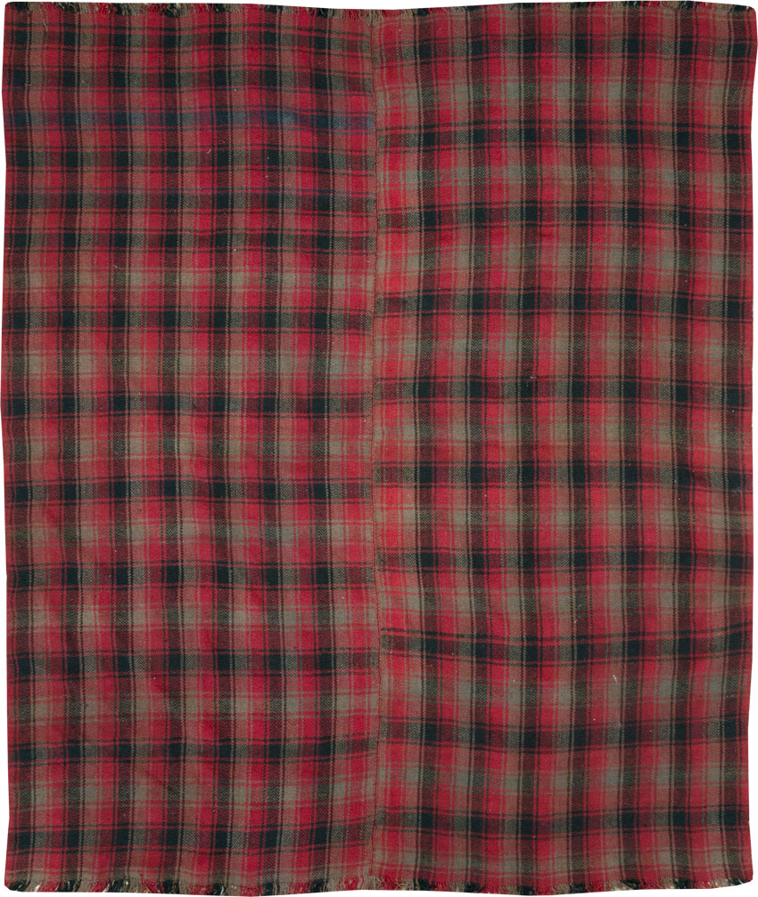 Vintage Persian Plaid Textile, No.28942 - Galerie Shabab