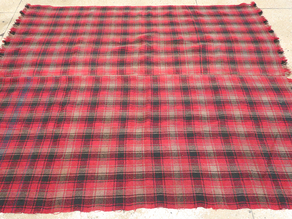 Vintage Persian Plaid Textile, No.28942 - Galerie Shabab