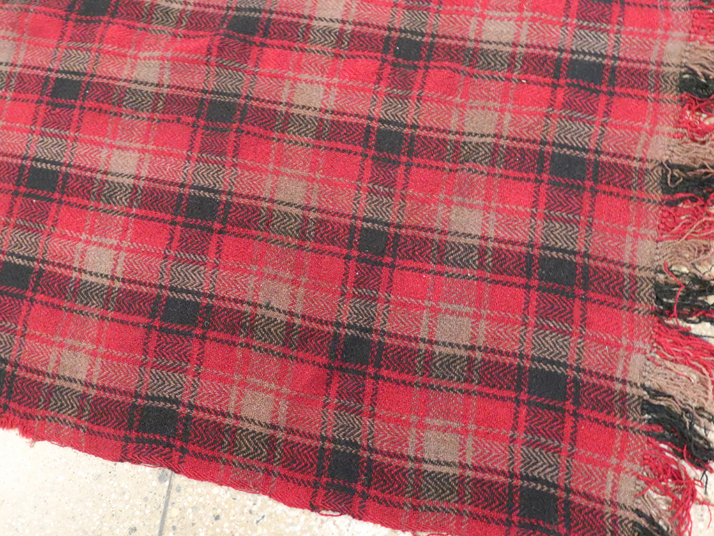 Vintage Persian Plaid Textile, No.28942 - Galerie Shabab