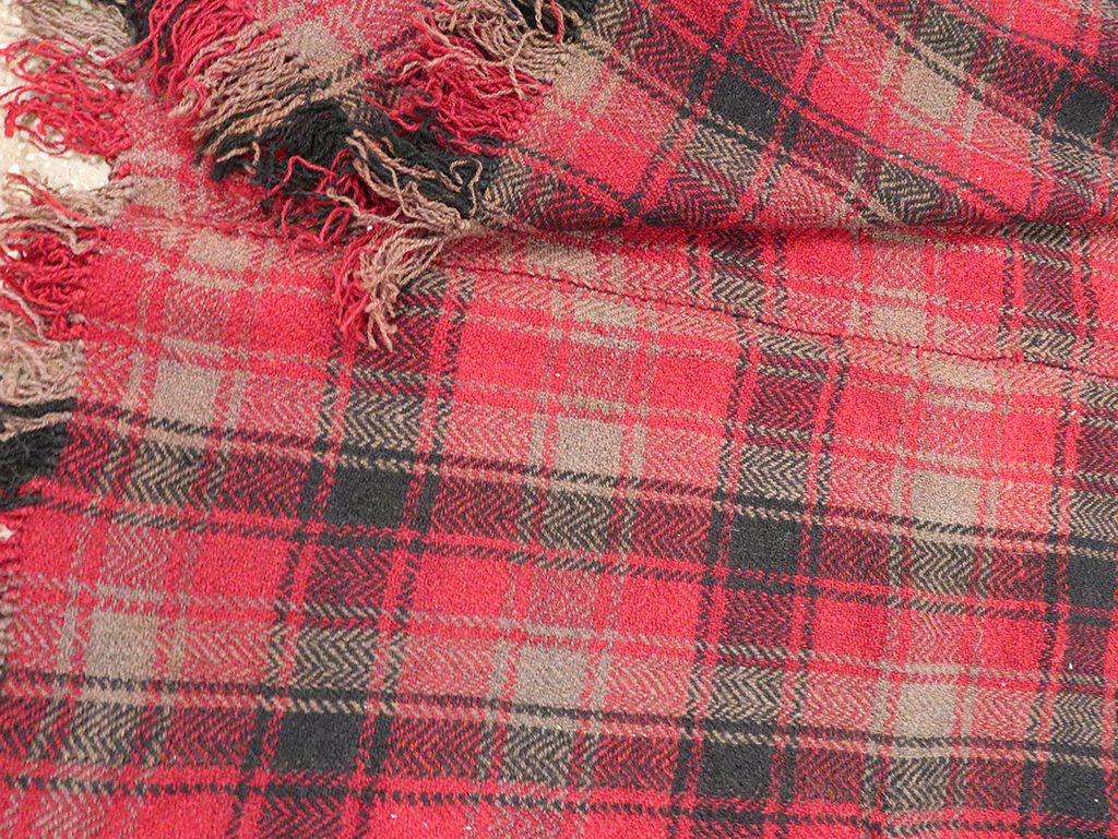 Vintage Persian Plaid Textile, No.28942 - Galerie Shabab