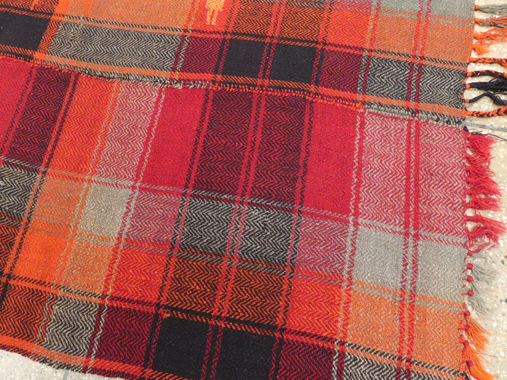 Vintage Persian Square Textile Flatweave, No.28960 - Galerie Shabab