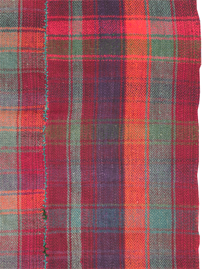Vintage Persian Plaid Textile, No.28961 - Galerie Shabab