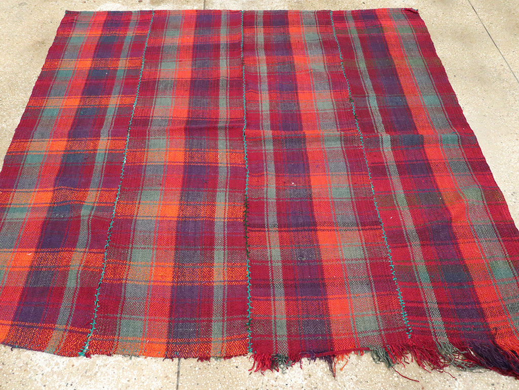 Vintage Persian Plaid Textile, No.28961 - Galerie Shabab