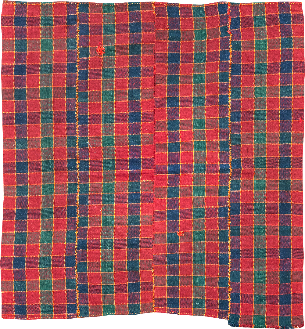 Vintage Persian Plaid Textile, No.28973 - Galerie Shabab