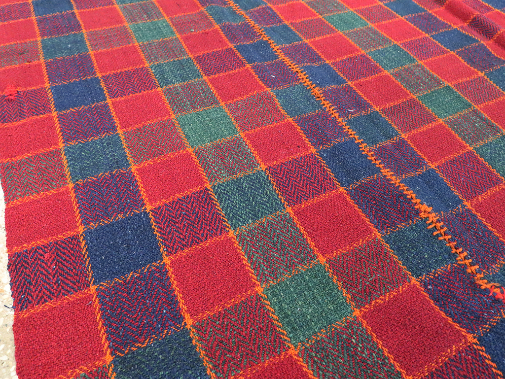 Vintage Persian Plaid Textile, No.28973 - Galerie Shabab