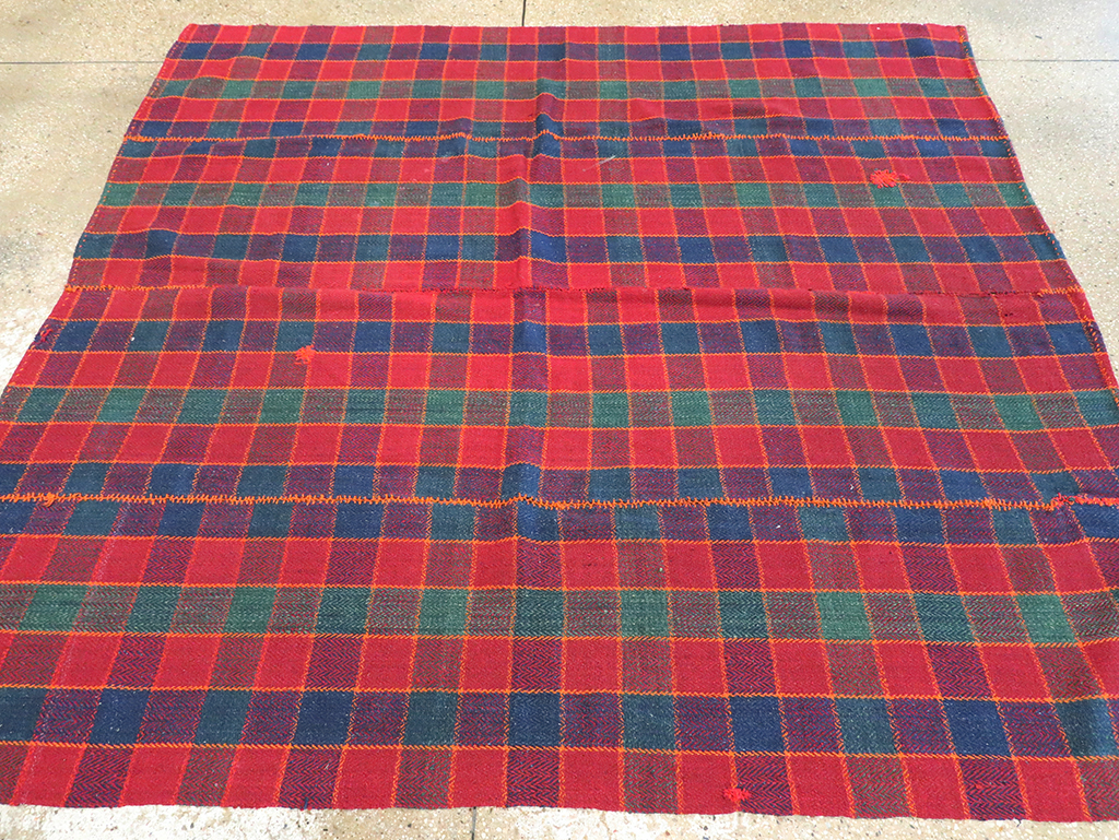 Vintage Persian Plaid Textile, No.28973 - Galerie Shabab