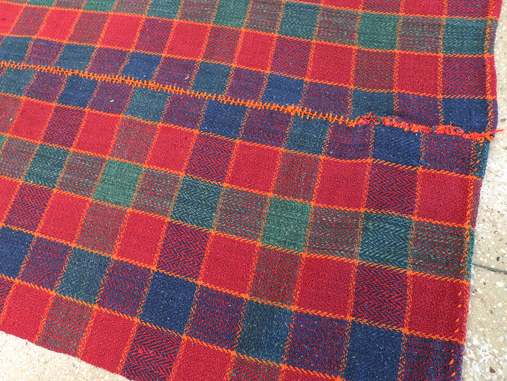 Vintage Persian Plaid Textile, No.28973 - Galerie Shabab