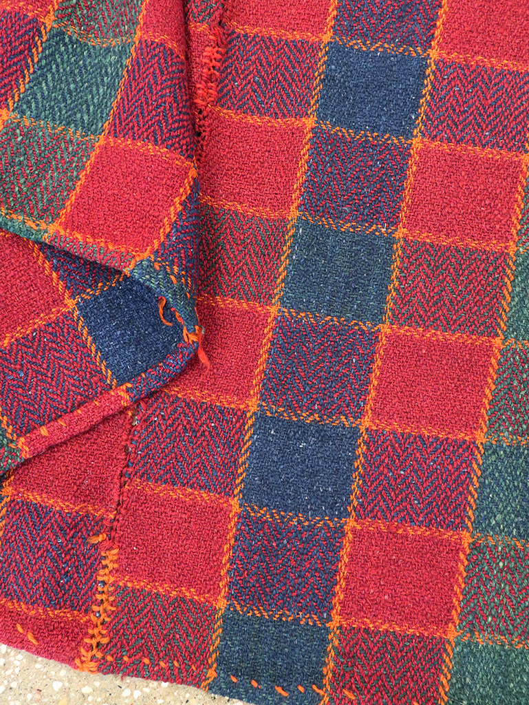 Vintage Persian Plaid Textile, No.28973 - Galerie Shabab