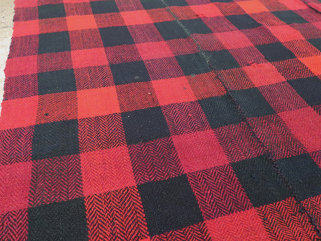 Vintage Persian Plaid Textile, No.28984 - Galerie Shabab