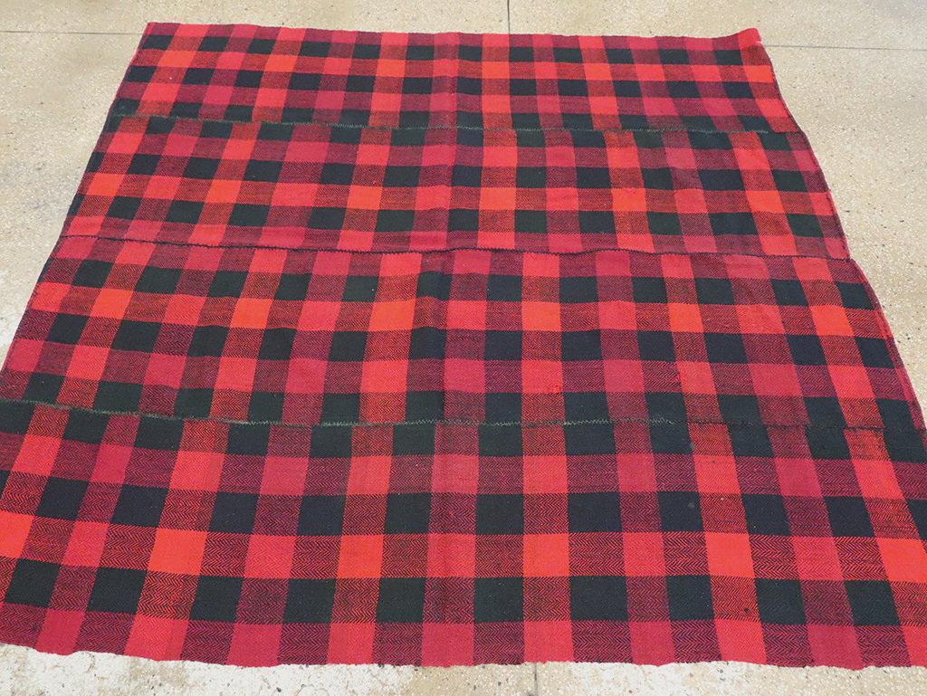 Vintage Persian Plaid Textile, No.28984 - Galerie Shabab