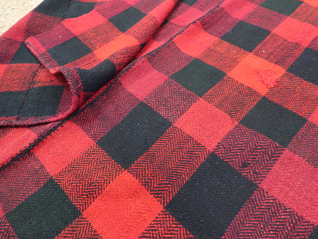 Vintage Persian Plaid Textile, No.28984 - Galerie Shabab