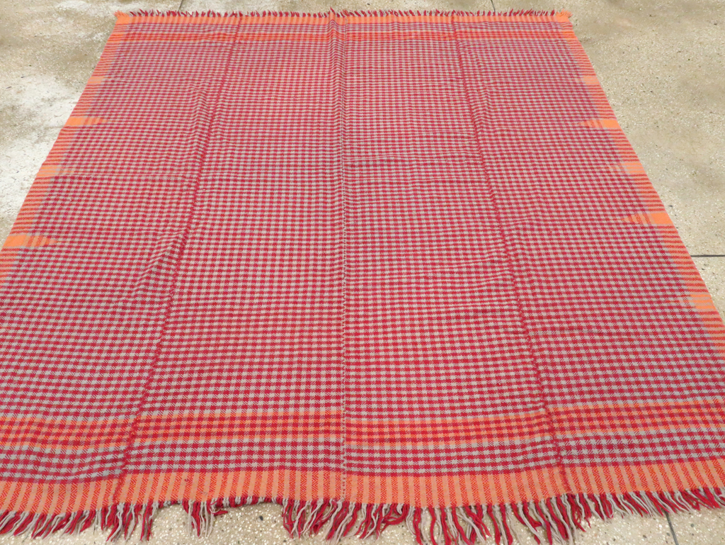 Vintage Persian Square Textile Flatweave, No.28985 - Galerie Shabab