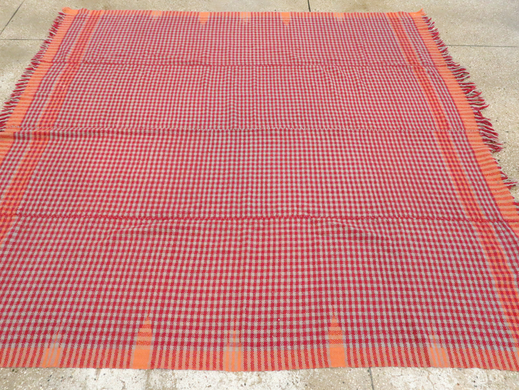 Vintage Persian Square Textile Flatweave, No.28985 - Galerie Shabab