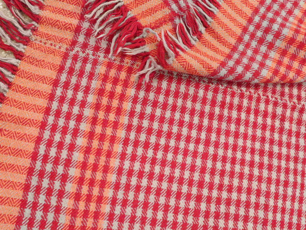 Vintage Persian Square Textile Flatweave, No.28985 - Galerie Shabab