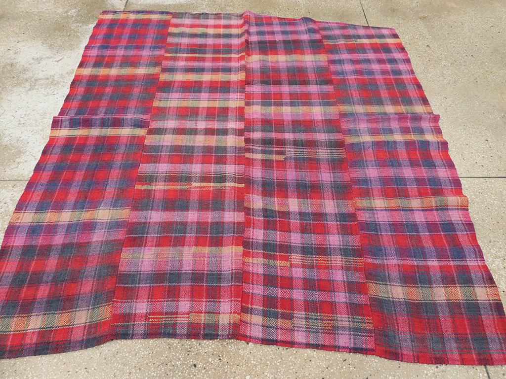 Vintage Persian Plaid Textile, No.28986 - Galerie Shabab