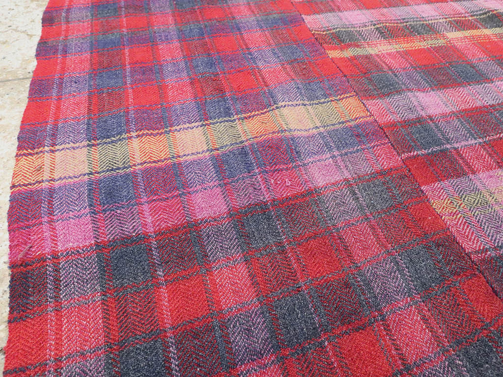 Vintage Persian Plaid Textile, No.28986 - Galerie Shabab