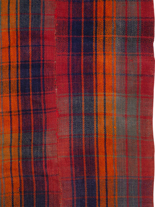 Vintage Persian Plaid Textile, No.29021 - Galerie Shabab