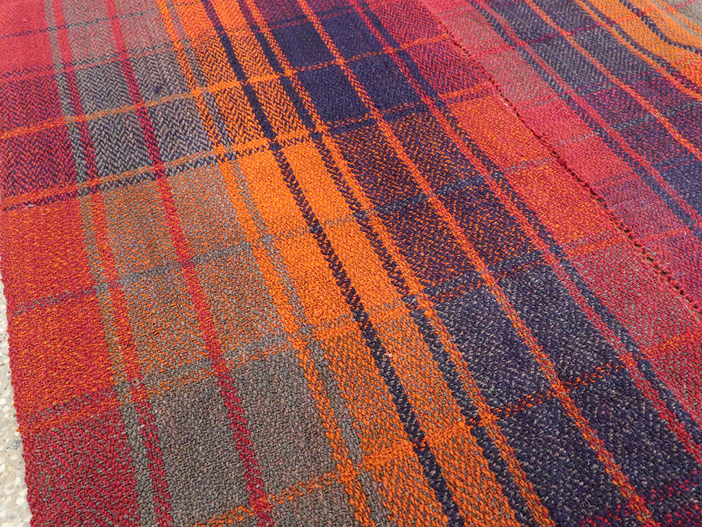 Vintage Persian Plaid Textile, No.29021 - Galerie Shabab