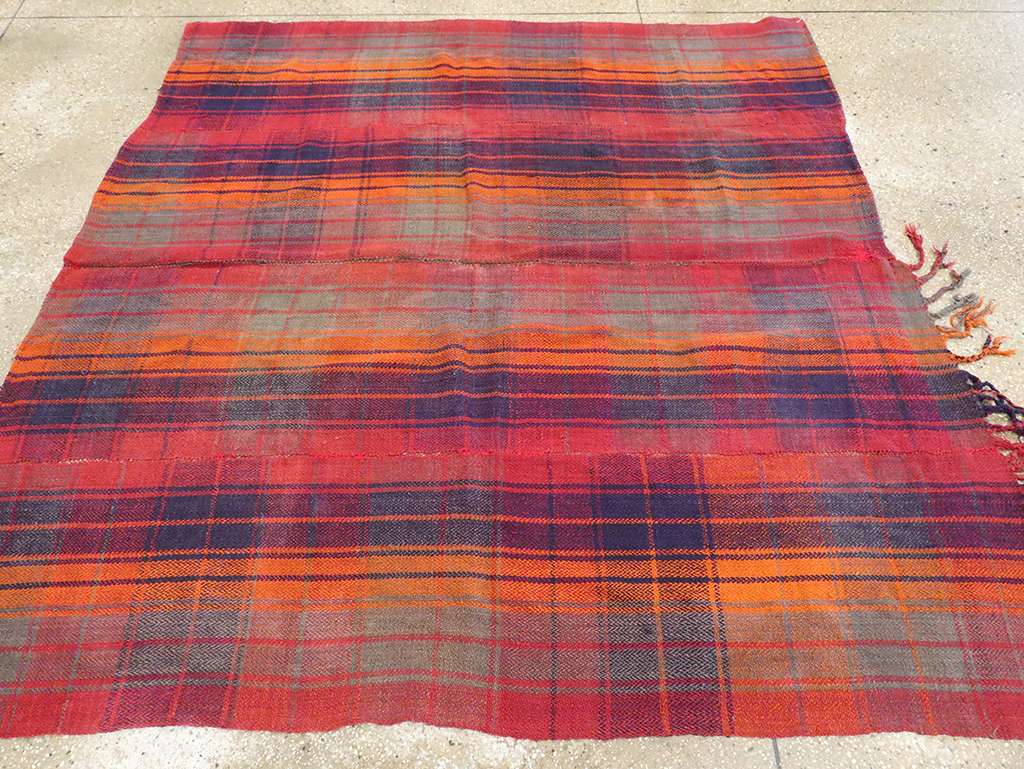 Vintage Persian Plaid Textile, No.29021 - Galerie Shabab