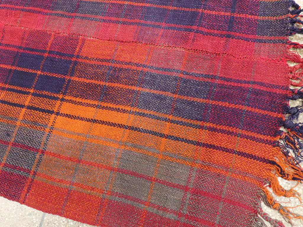 Vintage Persian Plaid Textile, No.29021 - Galerie Shabab