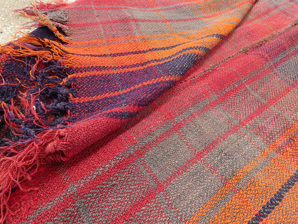 Vintage Persian Plaid Textile, No.29021 - Galerie Shabab