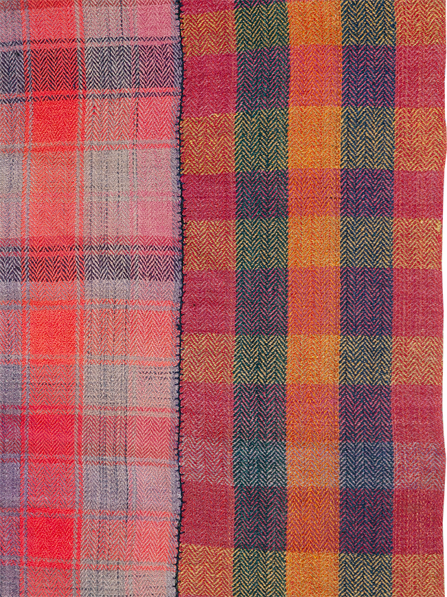 Vintage Persian Plaid Textile, No.29028 - Galerie Shabab