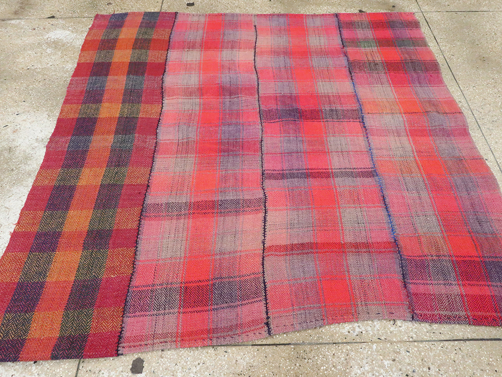 Vintage Persian Plaid Textile, No.29028 - Galerie Shabab