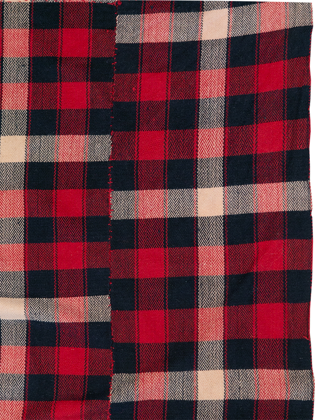Vintage Persian Plaid Textile, No.29030 - Galerie Shabab