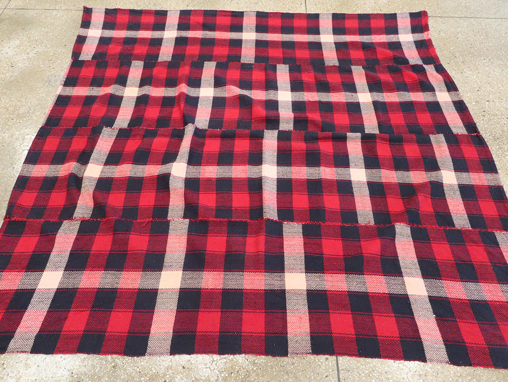 Vintage Persian Plaid Textile, No.29030 - Galerie Shabab