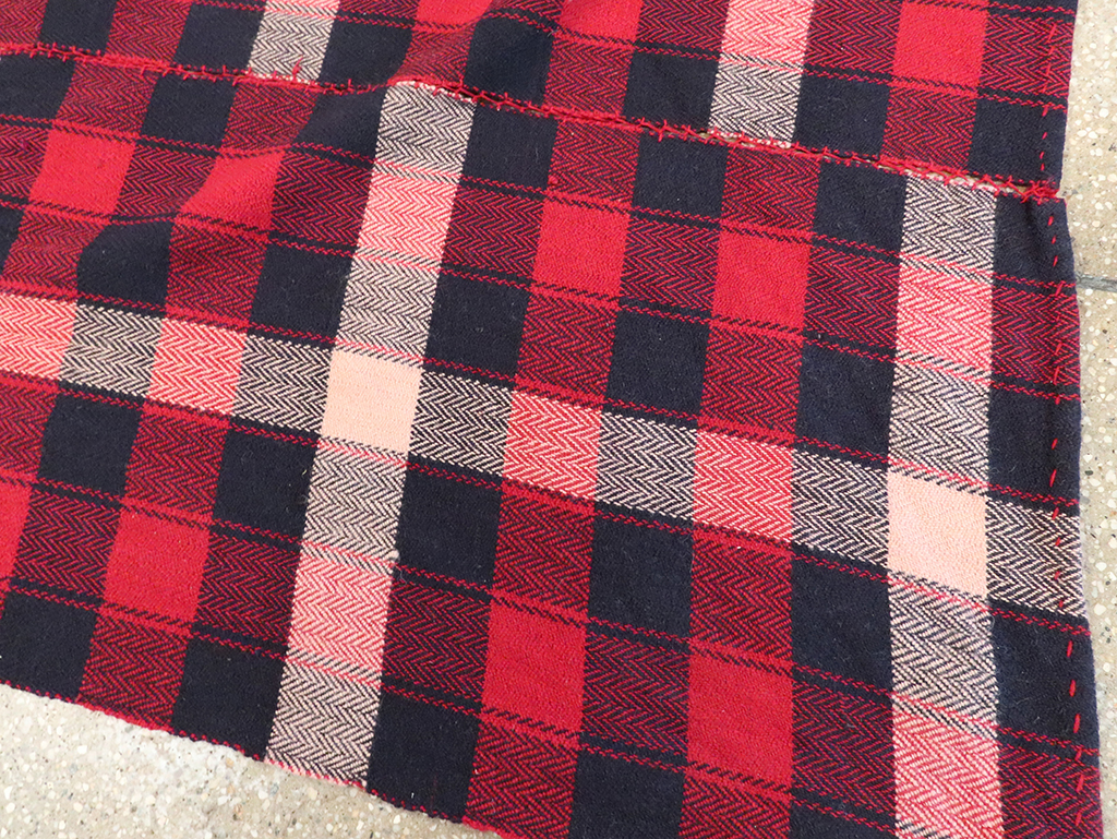 Vintage Persian Plaid Textile, No.29030 - Galerie Shabab