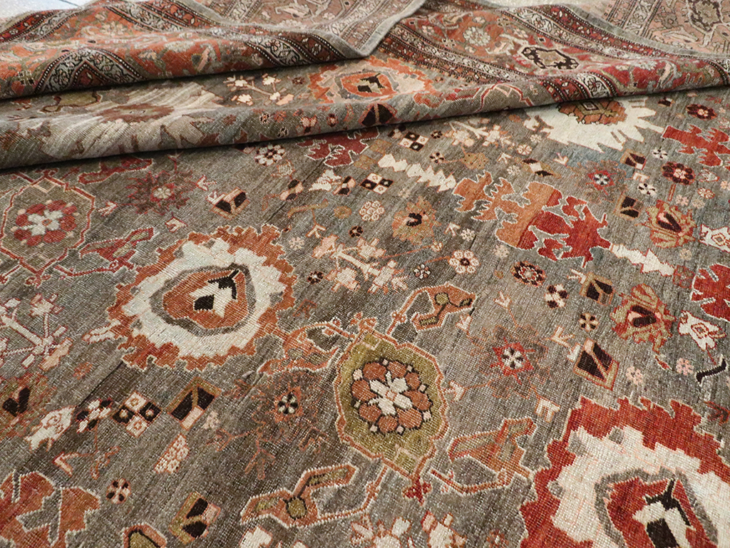 Antique Persian Bidjar Large Room Size Carpet, No.29052 - Galerie Shabab