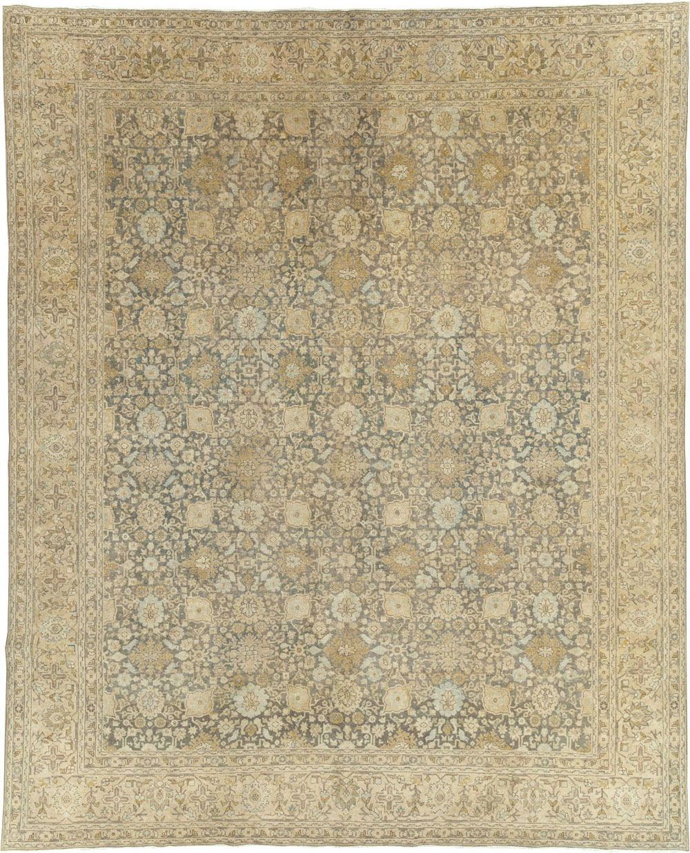 Antique Persian Tabriz Room Size Carpet, No.29053 - Galerie Shabab