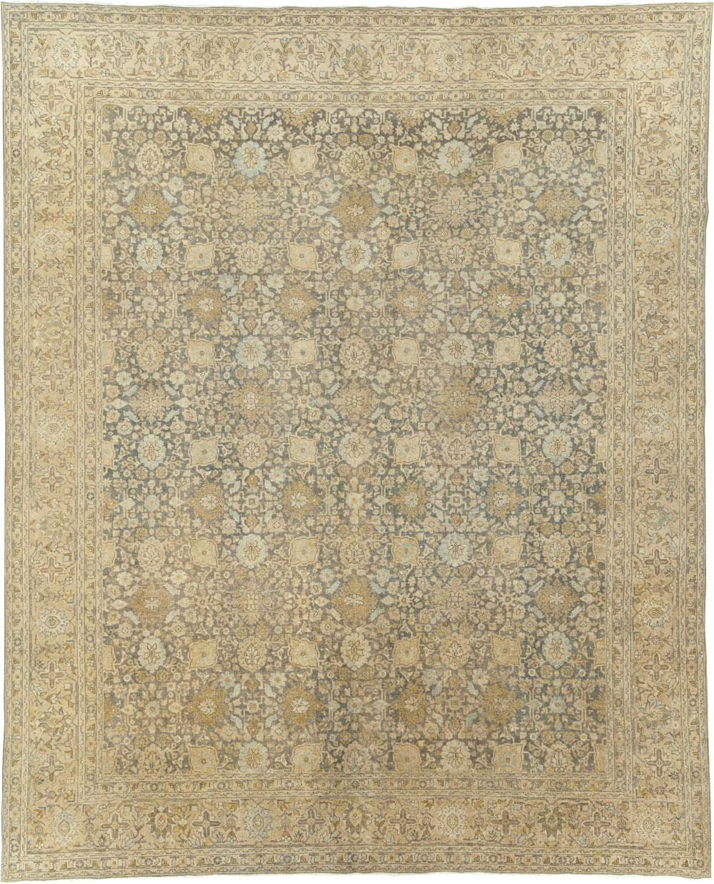 Antique Persian Tabriz Room Size Carpet, No.29053 - Galerie Shabab