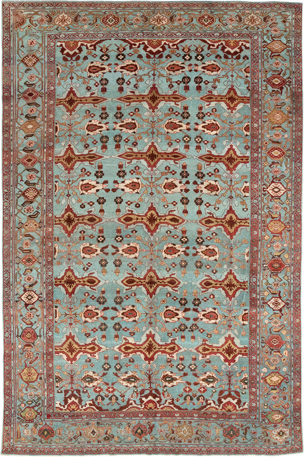 Antique Persian Kurdish Room Size Carpet, No.29056 - Galerie Shabab