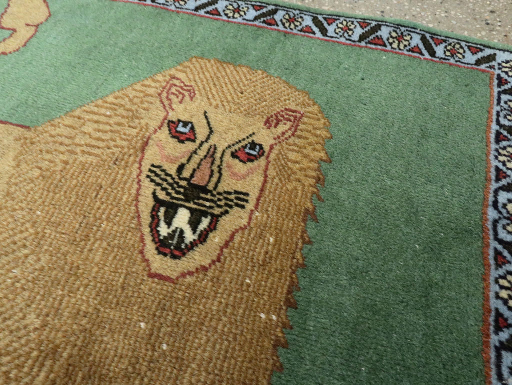 Vintage Persian Pictorial Tabriz Rug (Pair: 2 of 2), No.29060 - Galerie Shabab