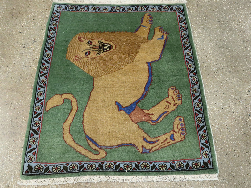 Vintage Persian Pictorial Tabriz Rug (Pair: 2 of 2), No.29060 - Galerie Shabab