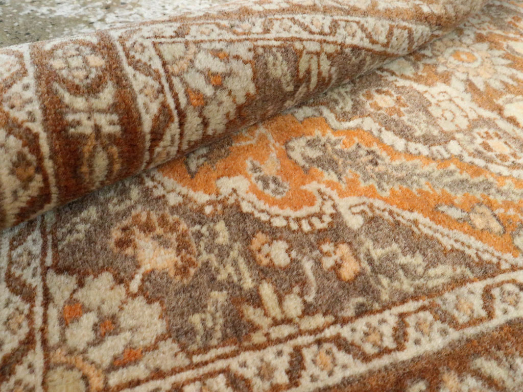 Vintage Persian Tabriz Throw Rug, No.29063 - Galerie Shabab