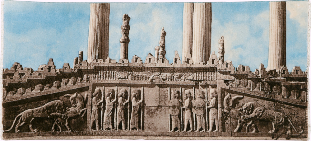 Vintage Persian Tabriz Pictorial Rug, No.29070 - Galerie Shabab