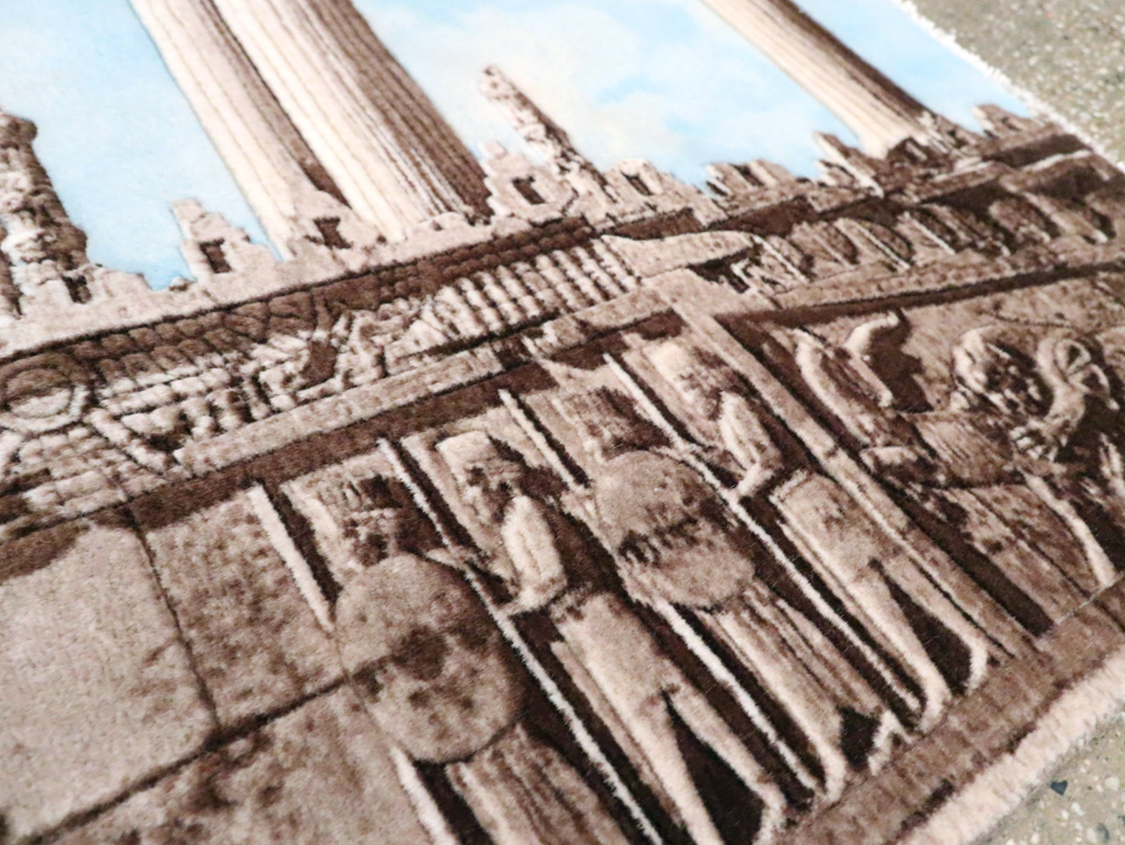 Vintage Persian Tabriz Pictorial Rug, No.29070 - Galerie Shabab