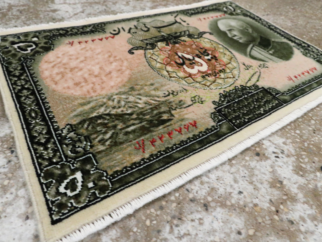 Vintage Persian Tabriz Pictorial Rug, No.29079 - Galerie Shabab