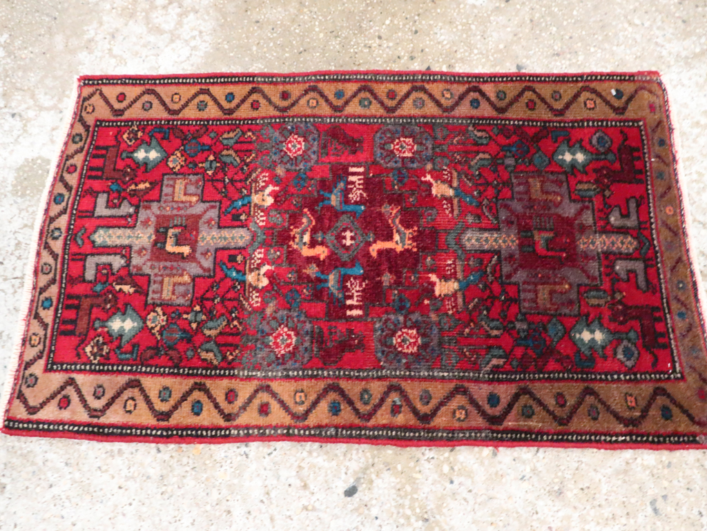 Vintage Persian Kurdish Pictorial Rug, No.29080 - Galerie Shabab