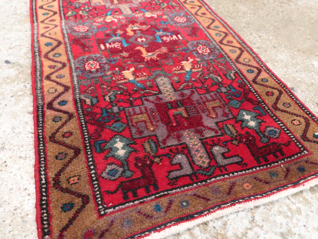 Vintage Persian Kurdish Pictorial Rug, No.29080 - Galerie Shabab